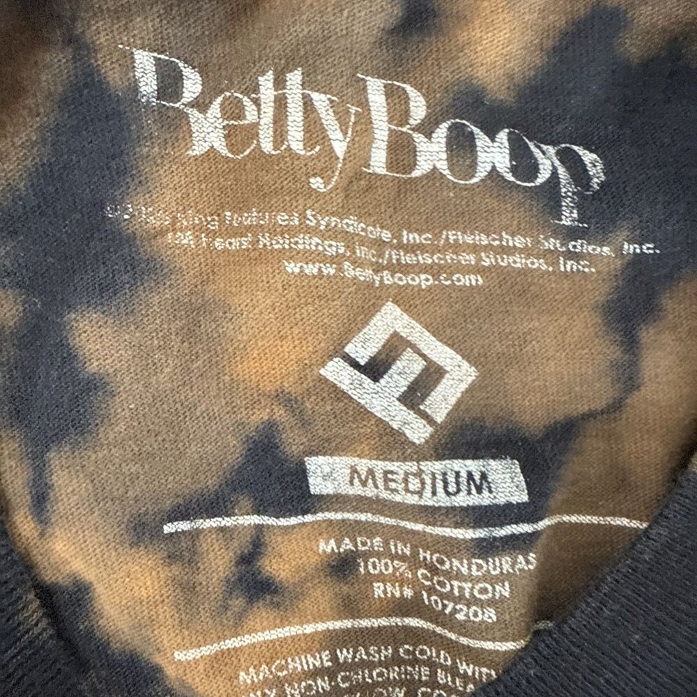 Betty Boop T Shirt Womens M Tie Dye‎ Motorcycle Biker Wild Ride Graphic Y2K 90s - Picture 7 of 7